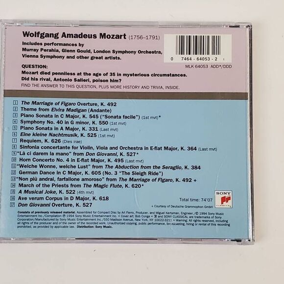 GREATEST HITS of MOZART [CD] - Picture 5 of 5